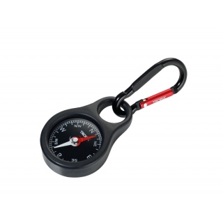 Brelok TROIKA Wegweiser, kompas, z karabińczykiem, czarny, Ekskluzywne, Gadżety