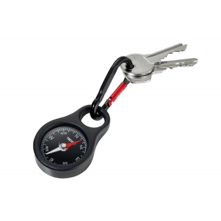 Brelok TROIKA Wegweiser, kompas, z karabińczykiem, czarny, Ekskluzywne, Gadżety