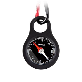 Brelok TROIKA Wegweiser, kompas, z karabińczykiem, czarny, Ekskluzywne, Gadżety
