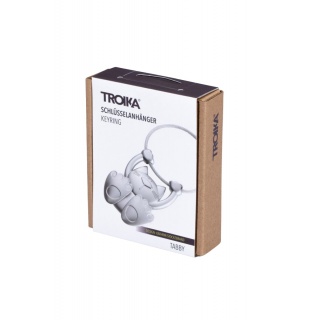 Brelok TROIKA Tabby, metal, szary, Ekskluzywne, Gadżety