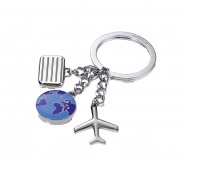 Brelok TROIKA Weltenbummler, 3 charmsy, metal, Ekskluzywne, Gadżety
