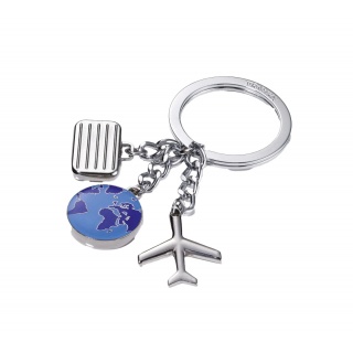 Brelok TROIKA Weltenbummler, 3 charmsy, metal, Ekskluzywne, Gadżety