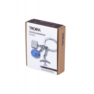 Brelok TROIKA Weltenbummler, 3 charmsy, metal, Ekskluzywne, Gadżety