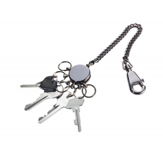Brelok TROIKA Patent Chain, z łańcuszkiem, na 6 kluczy, chromowany, Ekskluzywne, Gadżety
