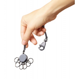 Brelok TROIKA Patent Chain, z łańcuszkiem, na 6 kluczy, chromowany, Ekskluzywne, Gadżety