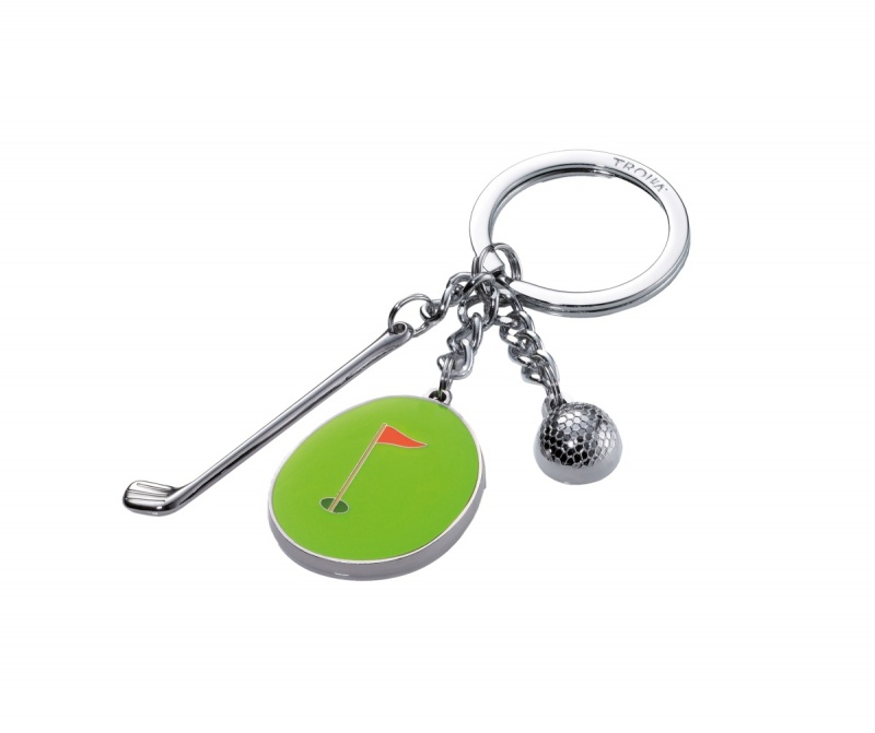 Brelok TROIKA Hole In One, 3 charmsy, emaliowany metal, Ekskluzywne, Gadżety