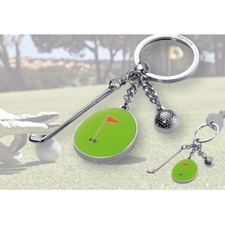 Brelok TROIKA Hole In One, 3 charmsy, emaliowany metal, Ekskluzywne, Gadżety