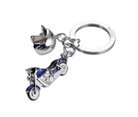 Brelok TROIKA Key Cruising, emaliowany metal, niebieski, Ekskluzywne, Gadżety