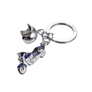 Brelok TROIKA Key Cruising, emaliowany metal, niebieski, Ekskluzywne, Gadżety