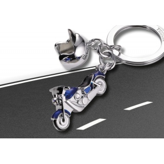 Brelok TROIKA Key Cruising, emaliowany metal, niebieski, Ekskluzywne, Gadżety