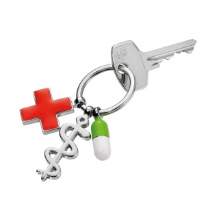 Brelok TROIKA Get Well, 3 charmsy, emaliowany metal, Ekskluzywne, Gadżety