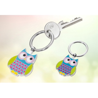 Brelok TROIKA Rosy, emaliowany metal, niebieski, Ekskluzywne, Gadżety