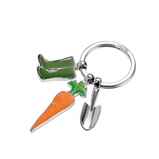 Brelok TROIKA Garden Love, 3 charmsy, emaliowany metal, Ekskluzywne, Gadżety