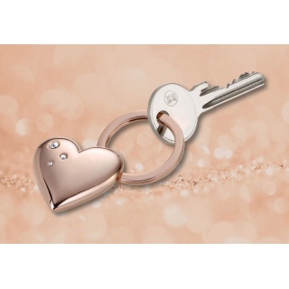 Brelok TROIKA Girls Best Friends Rosy, kryształki Swarovskiego, metal r&oacute;żowe złoto, Ekskluzywne, Gadżety