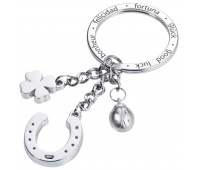 Brelok TROIKA Glucksbringer Hufeisen, 3 charmsy, metal, Ekskluzywne, Gadżety
