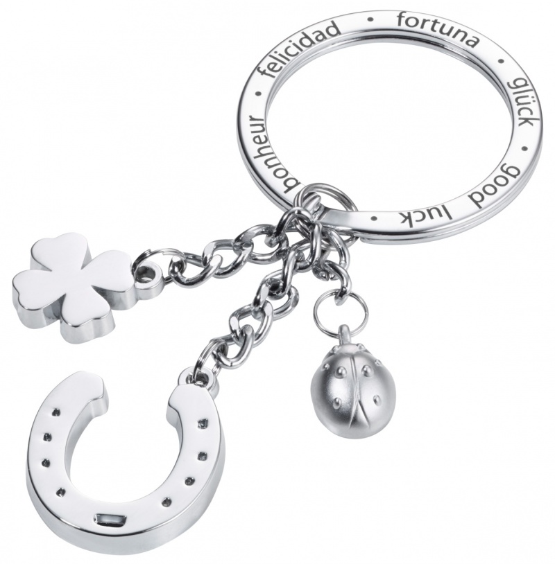 Brelok TROIKA Glucksbringer Hufeisen, 3 charmsy, metal, Ekskluzywne, Gadżety