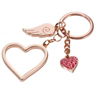 Brelok TROIKA Love Is In The Air, emaliowany metal, różowe złoto, Ekskluzywne, Gadżety