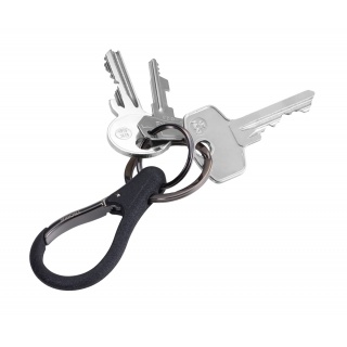 Brelok TROIKA 3xKey, 2 k&oacute;łka do kluczy, karanińczyk, czarny, Ekskluzywne, Gadżety