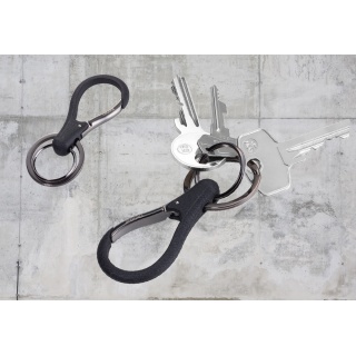 Brelok TROIKA 3xKey, 2 k&oacute;łka do kluczy, karanińczyk, czarny, Ekskluzywne, Gadżety