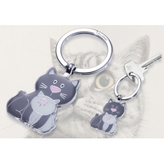 Brelok TROIKA Cat & Kitty, emaliowany metal, Ekskluzywne, Gadżety