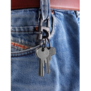 Brelok TROIKA D-Click, system click-lock, karabińczyk, metal, Ekskluzywne, Gadżety