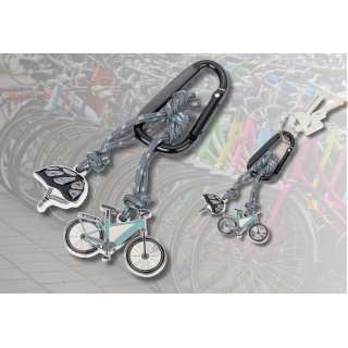 Brelok TROIKA E-Bike, karabińczyk, 2 charmsy, emaliowany metal, Ekskluzywne, Gadżety