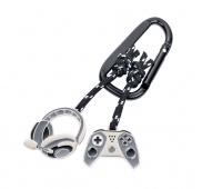 Brelok TROIKA Gaming, karabińczyk, 2 charmsy, emaliowany metal, Ekskluzywne, Gadżety