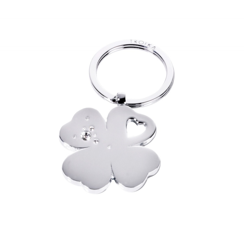 Brelok TROIKA Girls Best Friends Clover, koniczyna, metal, Ekskluzywne, Gadżety
