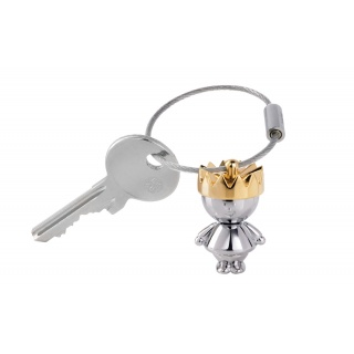 Brelok TROIKA Little King, chromowany metal, Ekskluzywne, Gadżety