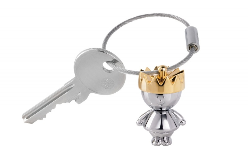 Brelok TROIKA Little King, chromowany metal, Ekskluzywne, Gadżety