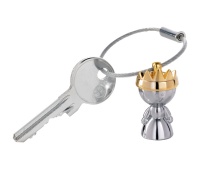 Brelok TROIKA Little Queen, chromowany metal, Ekskluzywne, Gadżety