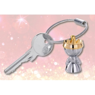 Brelok TROIKA Little Queen, chromowany metal, Ekskluzywne, Gadżety
