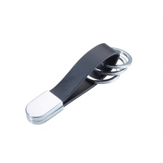 Brelok TROIKA Twister Style, 3 k&oacute;łka do kluczy, czarny, Ekskluzywne, Gadżety