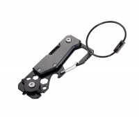 Brelok TROIKA Toolinator, 10 funkcji, stal nierdzewna, tytantowy, Ekskluzywne, Gadżety