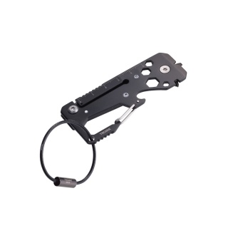 Brelok TROIKA Toolinator, 10 funkcji, stal nierdzewna, tytantowy, Ekskluzywne, Gadżety