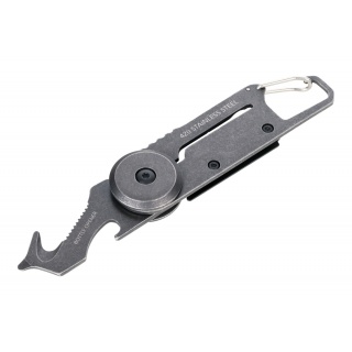 Brelok TROIKA Egon, z karabińczykiem, 5 funkcji, czarno‑szary, Ekskluzywne, Gadżety