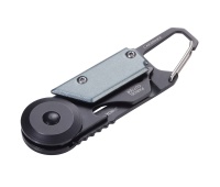 Brelok TROIKA Egon, z karabińczykiem, 5 funkcji, czarno‑tytanowy, Ekskluzywne, Gadżety