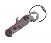 Brelok TROIKA Parcel Cut & Cart, 9 funkcji, czarno-czerwony, Ekskluzywne, Gadżety
