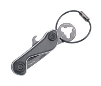 Brelok TROIKA Parcel Cut & Cart, 9 funkcji, czarno‑tytanowy, Ekskluzywne, Gadżety