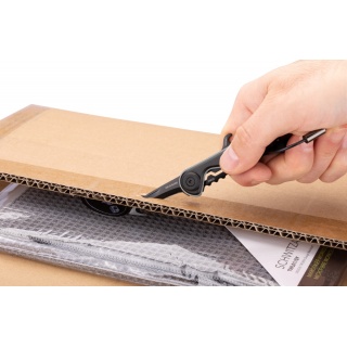 Brelok TROIKA Parcel Cut & Cart, 9 funkcji, czarno‑tytanowy, Ekskluzywne, Gadżety