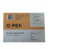 KOSZULKI NA DOKUMENTY GROSZKOWE A4 35mic /100szt/, Koszulki i obwoluty, Organizacja dokumentów