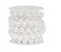 Perełki na sznurku, śr 8mm/2mb, białe