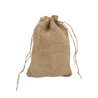 Worek jutowy ze ściągaczem, szer.15cm/wys.20cm, Juta, Art. dekoracyjne i prezentowe