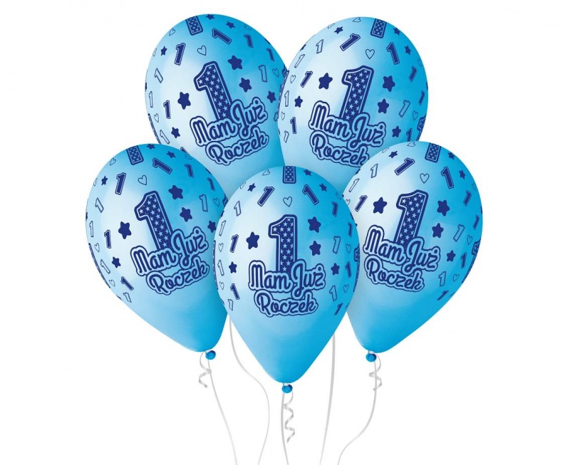BALONY PREMIUM HEL MAM JUŻ ROCZEK 13" NIEB./5/ BALONY PREMIUM HEL MAM JUŻ ROCZEK 13" NIEB./5/, Balony, Art. na okazje i przyjęcia