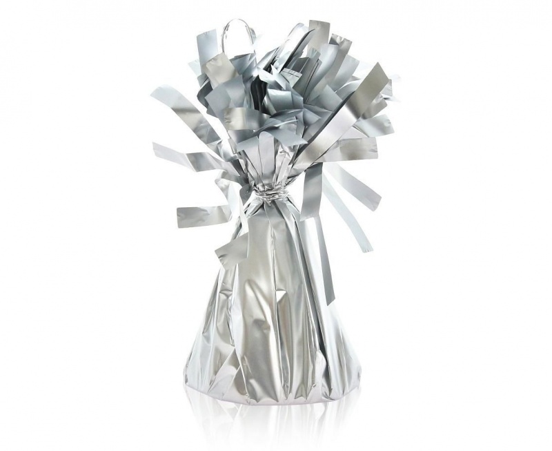 CIĘŻAREK FOLIOWY Z HELEM MOONLIGHT SILVER 145R. CIĘŻAREK FOLIOWY Z HELEM MOONLIGHT SILVER 145R., Balony, Art. na okazje i przyjęcia