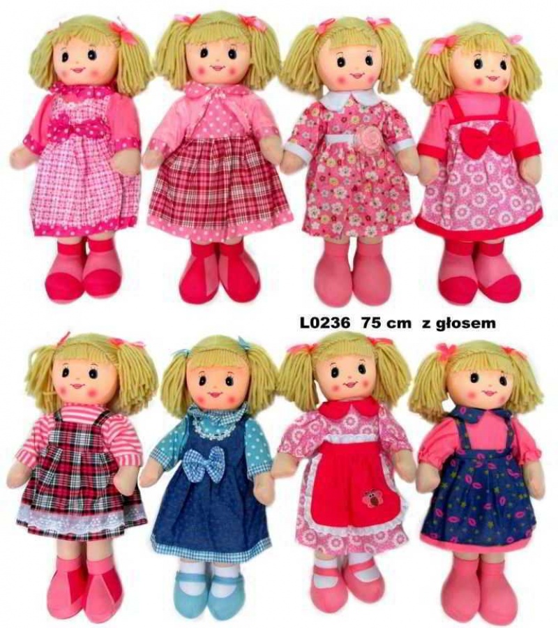 LALKA MIX 8 ASST 75 CM GLOS L0236, Maskotki, Zabawki