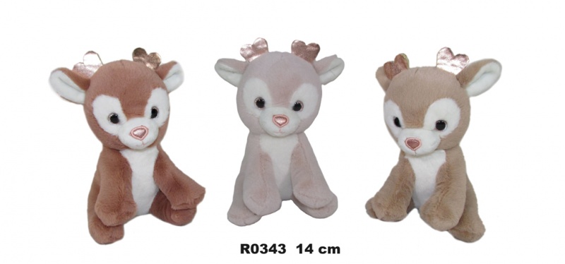 RENIFER 3 KOL 14 CM R0343, Maskotki, Zabawki