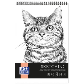 BLOK SZKICOWY OXFORD ARTISTIC NA SPIRALI A4 80K., Bloki, Zeszyty i bloki