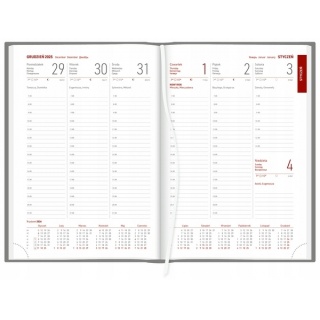KALENDARZ ALUMINIUM STANDARD B5 TYGODN.CZARNY 2026, Tygodniowe, Kalendarze