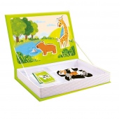 KSIĄŻKA MAGNETYCZNA - PUZZLE ZWIERZĘTA 2993, Kreatywne, Zabawki